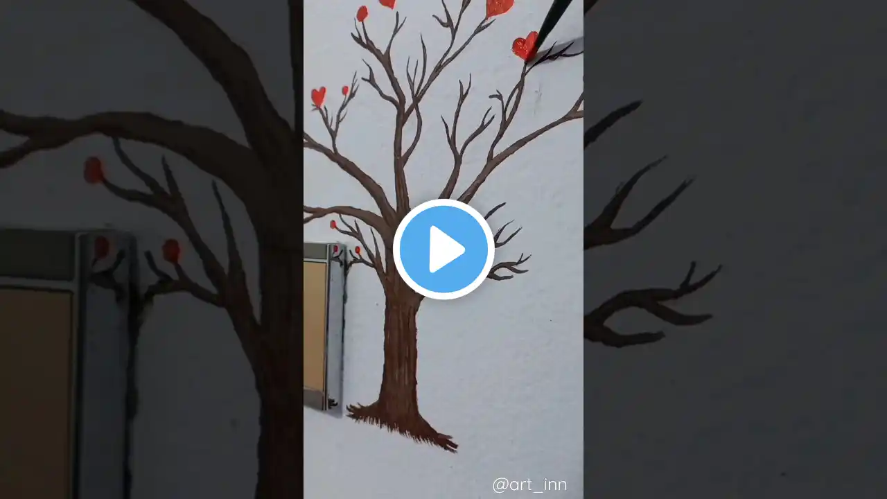 Red tree switch board wall art #shortvideo #shorts #art #acrylicart #viral #trending #fyp