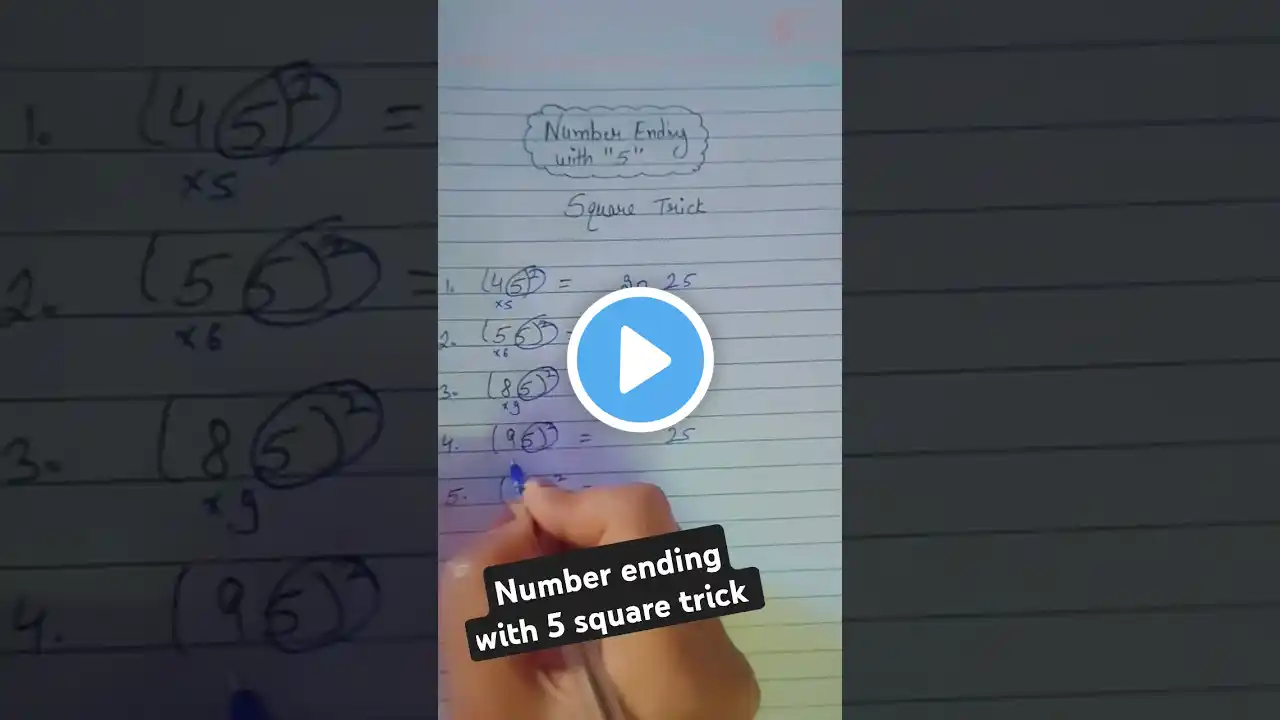 Number ending with 5 | Square trick | Find square| #trending #maths #mathstricks #viralshort