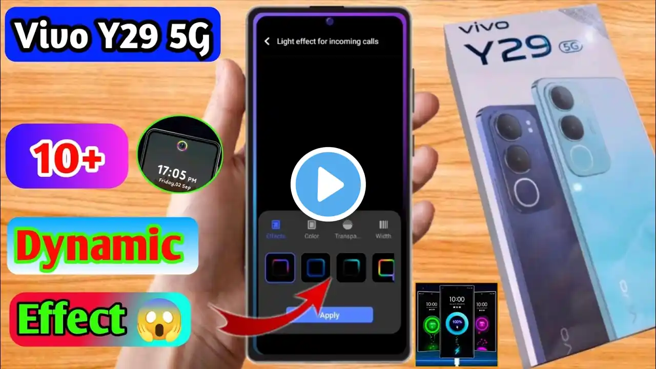 vivo y29 5g dynamic effects, vivo y29 5g animation settings