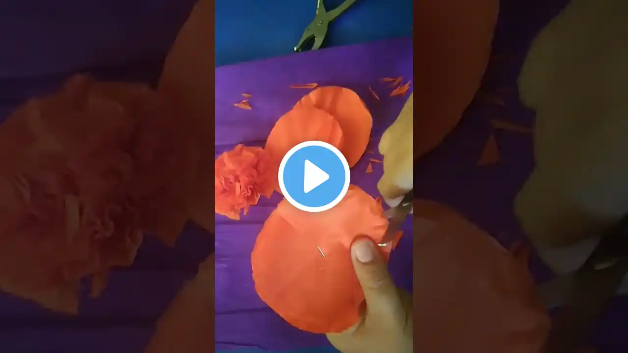 FLORES DE CEMPASÚCHIL CON PAPEL CREPÉ, VIDEO COMPLETO EN MI PERFIL! #comparte #diademuertos #altar