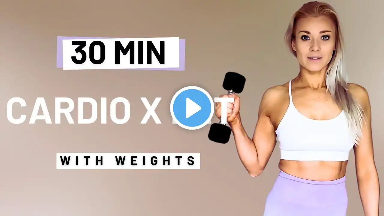 30 MIN FULL BODY Build and Burn HIIT Workout with weights | BUILD STRENGTH + BURN FAT