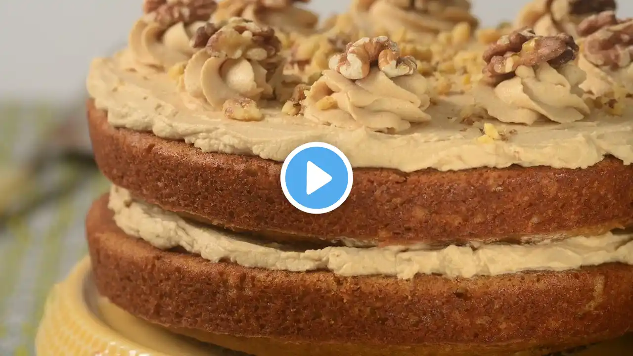 Coffee Walnut Cake Recipe Demonstration - Joyofbaking.com