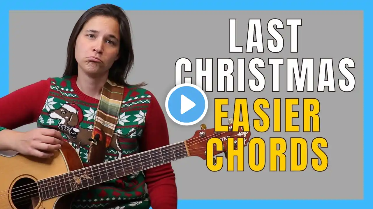 Easier & Step-by-Step Last Christmas Guitar Lesson by Wham! // COOL Strumming & Play Along