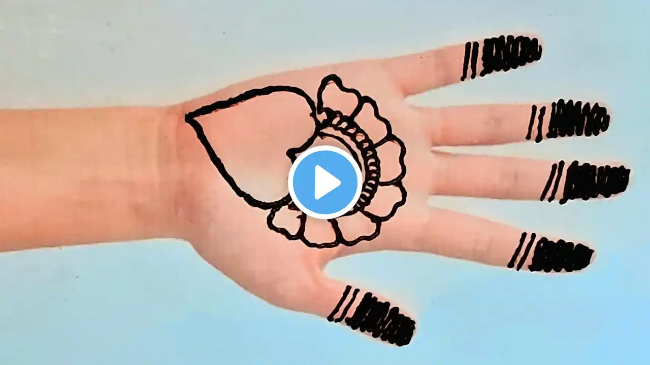 Simple & Attractive Love Heart Mehndi Design | Easy Mehndi Design | Mehandi ka design  Trending