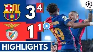 Barcelona vs Benfica 3-1 Highlights And All Goals | Champions League 2025