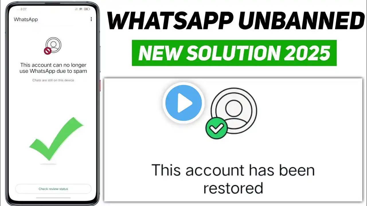 This account can no longer use whatsapp New solution 2025 | whatsapp Unbanned kaise kare 2025