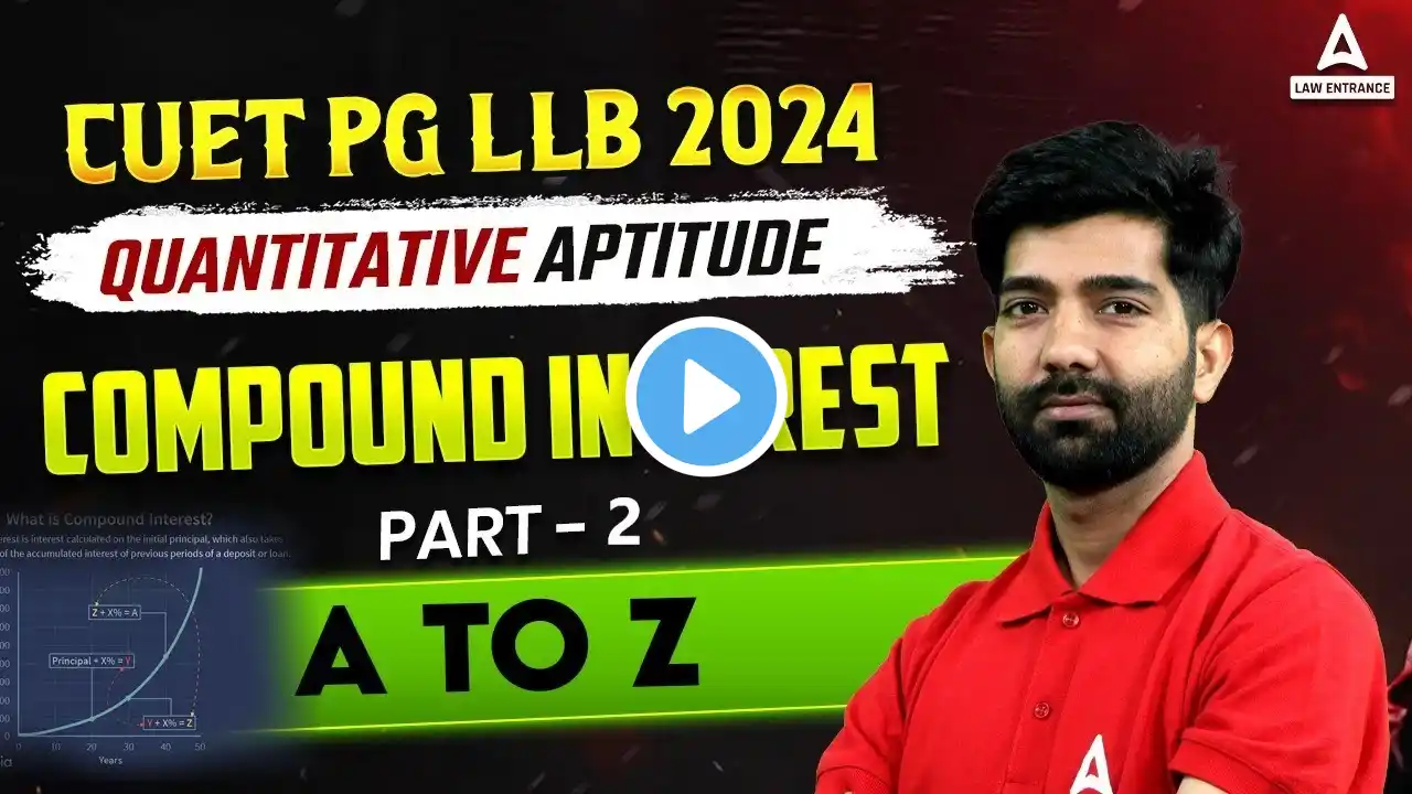 CUET PG LLB 2024 | Quantitative Aptitude | Compound Interest part 2 | CUET PG LLB Preparation 2024