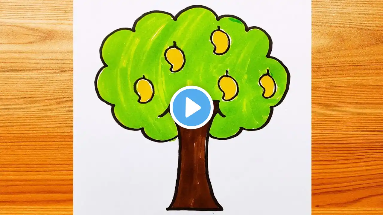 Mango Tree Drawing Easy | Art of Kala