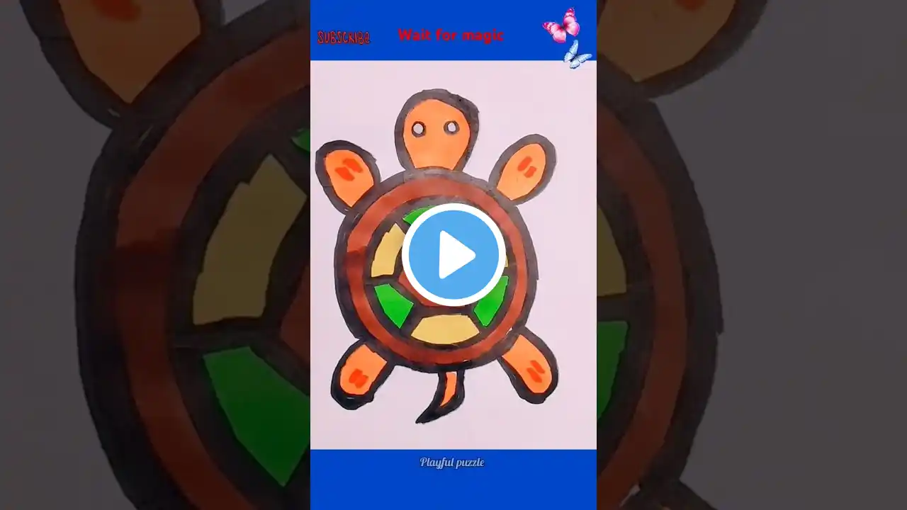 Easy diy magic drawing🐢💫🪄😨#shorts #trending #viralvideo #reels #funny #story #art #kids #diy #diwali