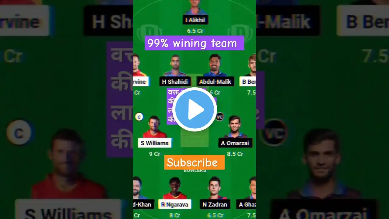 AFG VS ZIM Dream11 prediction. AFG VS ZIM Dream11 wining team today. #new loot app today. #dream11
