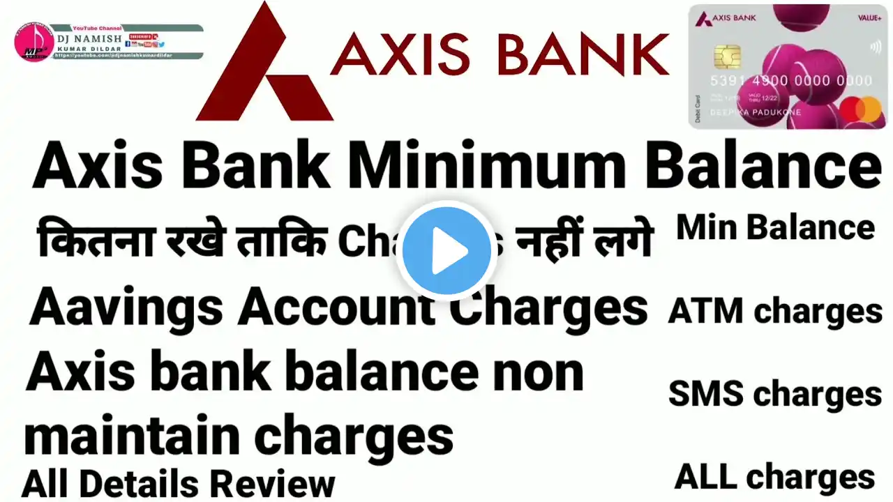 Minimum Balance कितना रखे ताकि Charges नहीं लगेAxis bank balance non average monthly balance charges