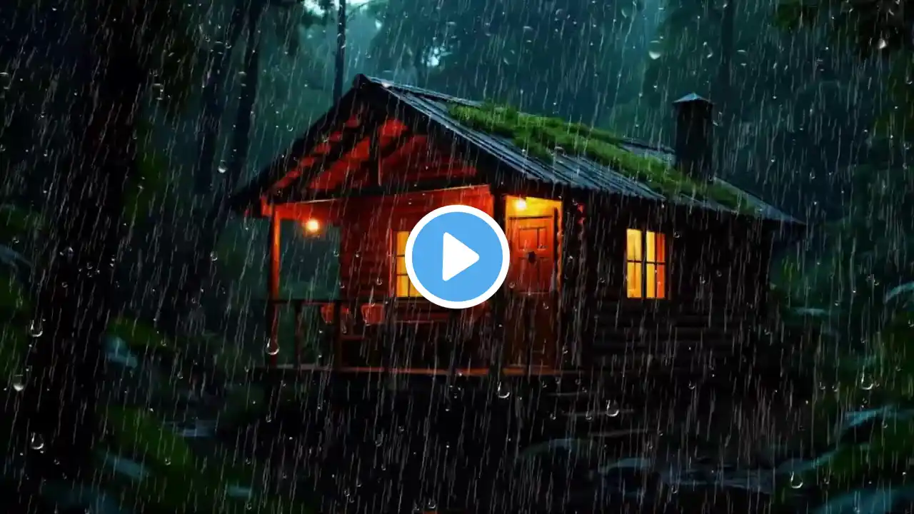 Rain Sounds For Sleeping - 99% Instantly Fall Asleep With Rain And Thunder Sound At Night