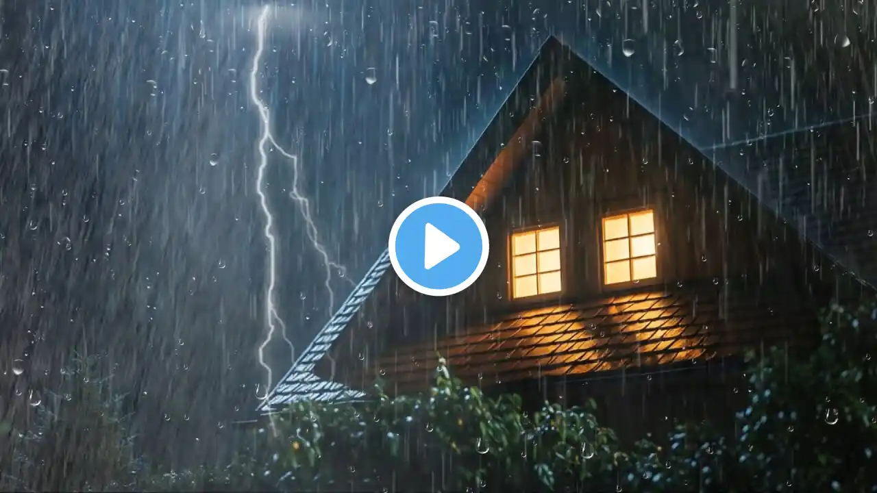 Mighty Tropical Storm for Deep Sleep | Heavy Rain & Strong Wind Sounds | Goodbye Stress