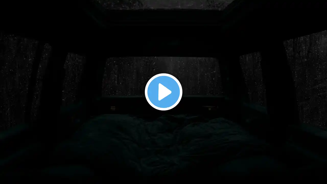 Rain and Thunder Sounds 🌧️ Relax into Deep Sleep with Raindrops on a Cozy Camper Window ⛈️