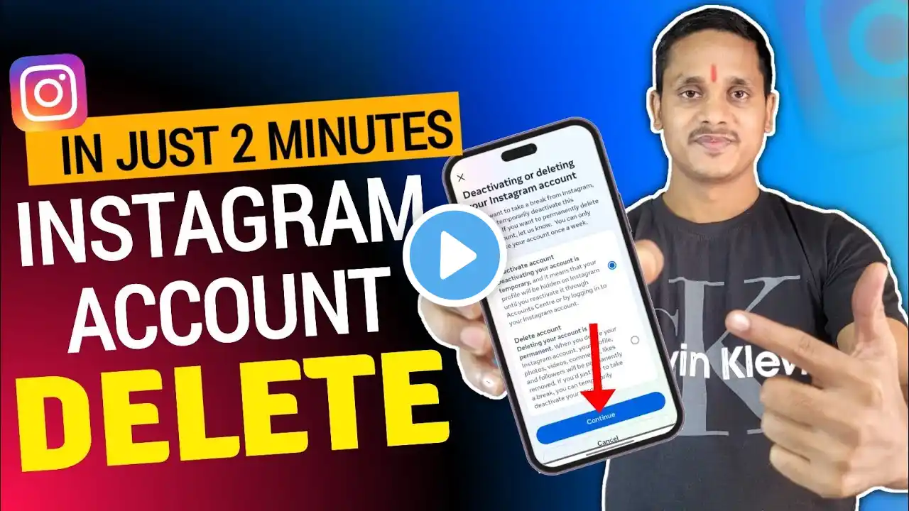 Instagram Account kaise delete kare | How to delete Instagram account | Insta I'd delete kaise kare