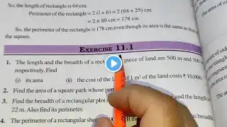 Perimeter and Area Ex-11.1 Chapter -11 || Class 7th Maths