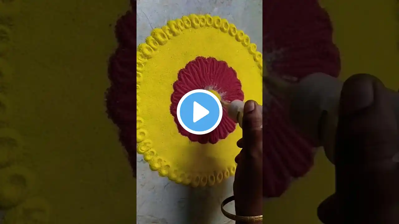 Simple & easy rangoli #shorts #shortsfeed #rangoli #rangolidesigns #viralvideo #trending #kolam