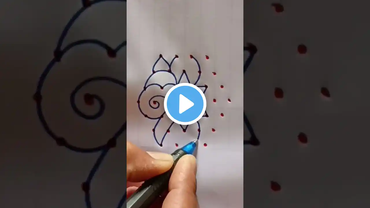 7*4 dots simple rangoli designs #akkirangoli#dailymuggulu#muggulushorts@akkirangoli