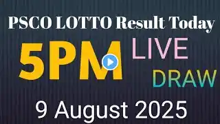Lotto Result Today 5PM draw 9 August 2025 Swertres Ez2 PCSO live result .