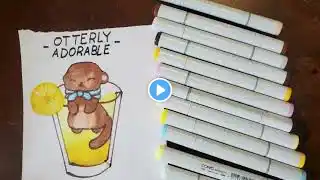 How to draw a kawaii otter