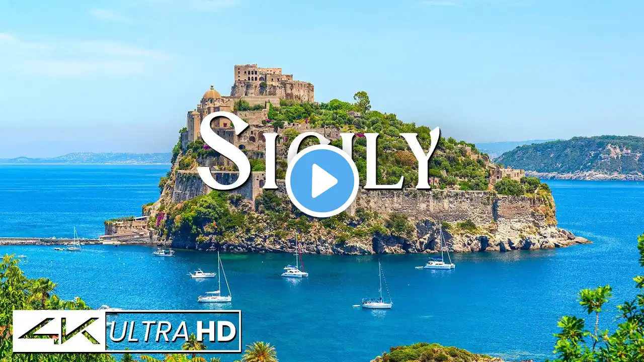 SICILY 4K UHD  - Scenic Relaxation Film With Relaxing Piano Music  - 4K Video UHD