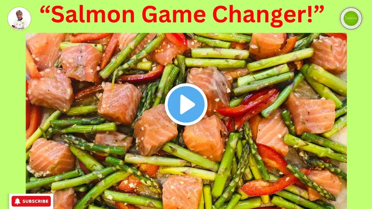 Honey garlic salmon and asparagus | Easy 20 - minute sheet pan dinner