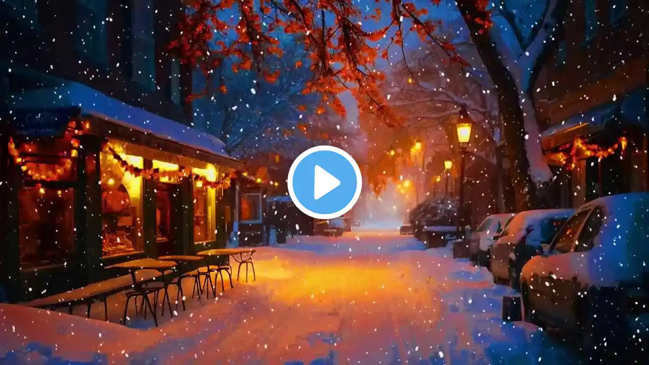 βWarm Relaxing Jazz Music with Cozy Coffee Shop for Working, Studying, Sleeping