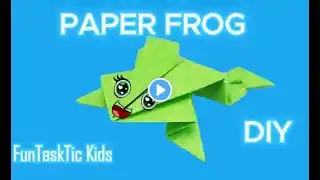 How to make a paper frog 🐸 (DIY)