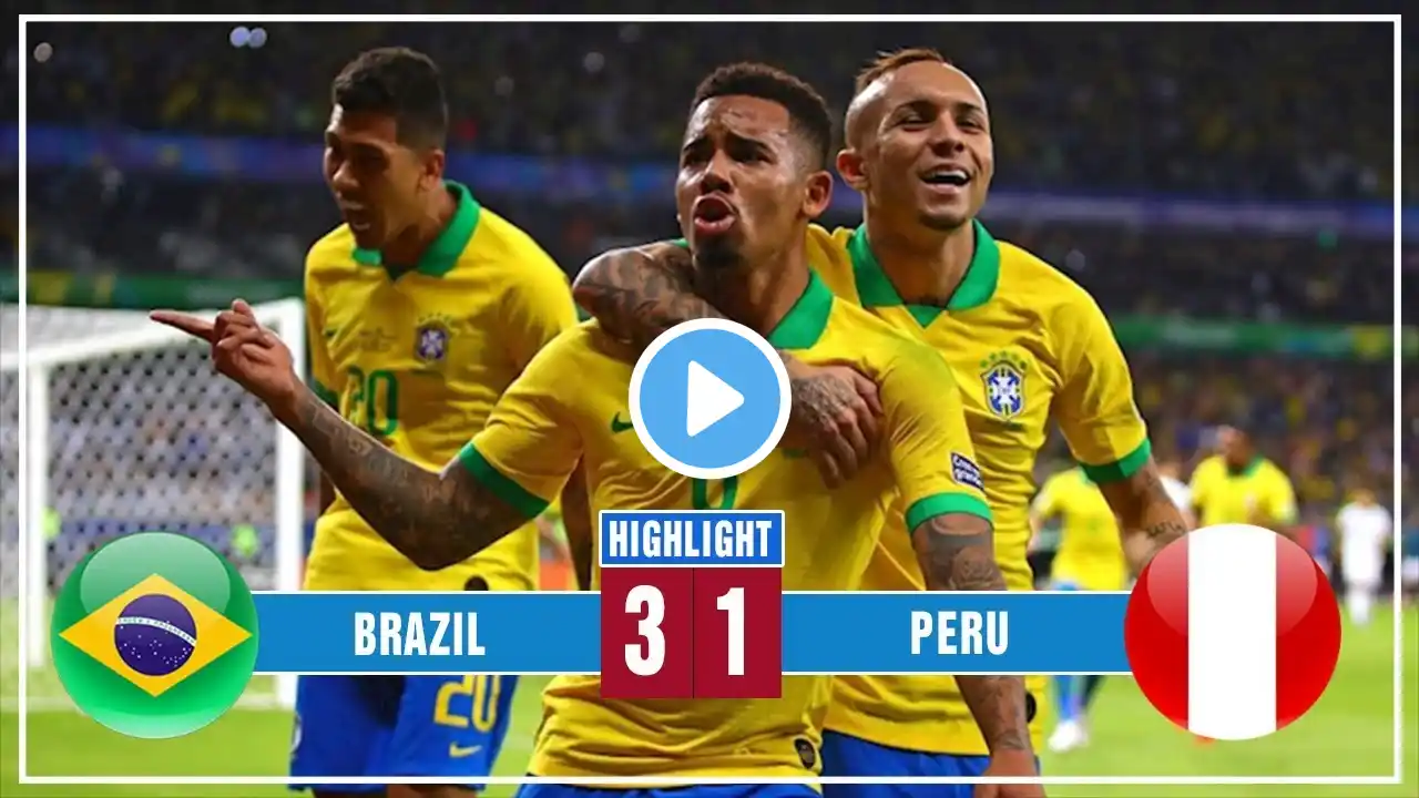 Brazil vs Peru 3 1 Highlights & Goals   Copa America Final 2019