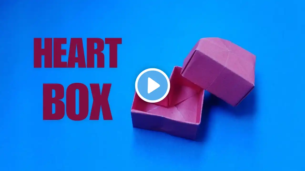 Origami Heart Box With a Lid |  How to Make a Paper Heart Box | DIY Paper Heart Box Tutorial .