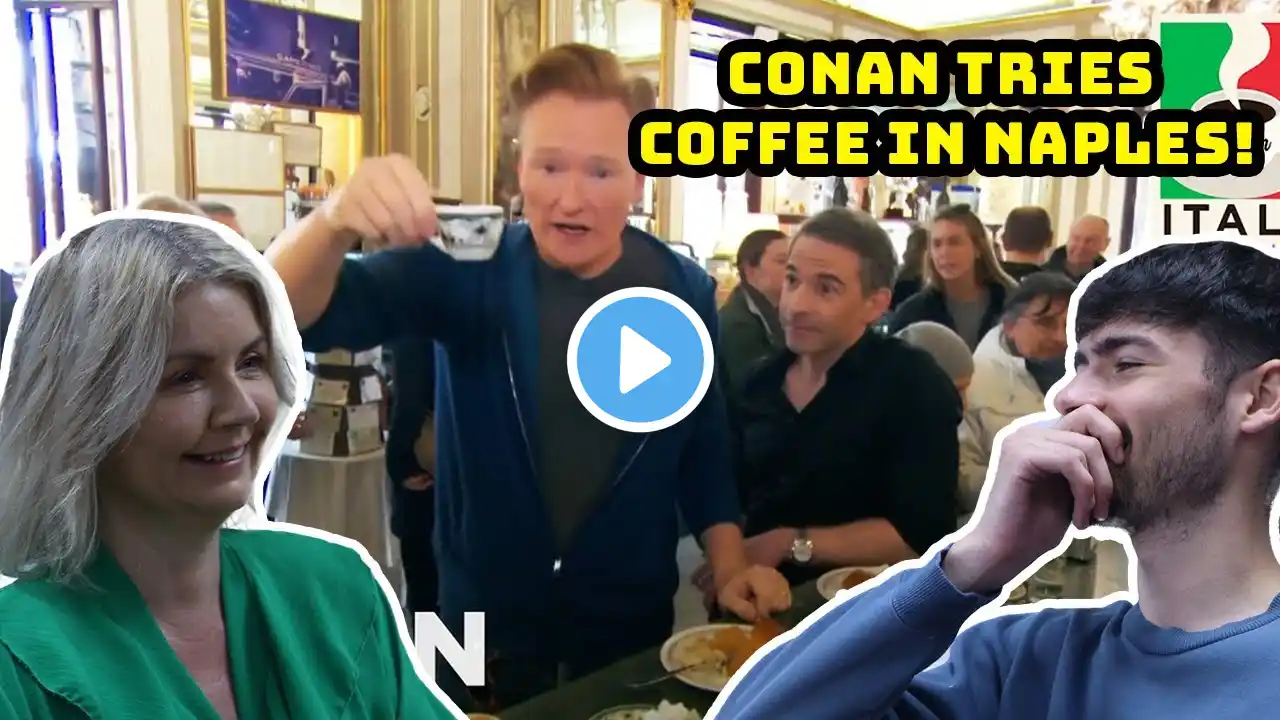 BRITISH FAMILY REACT! | Jordan Schlansky Lectures Conan About Coffee In Naples!