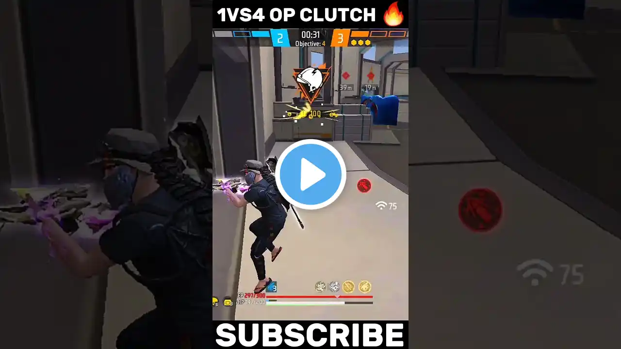1VS4 OP CLUTCH 🤯 Wait For End🎯#shortsfeed #tgrnrz #tondegamer #lakhan_10_ff