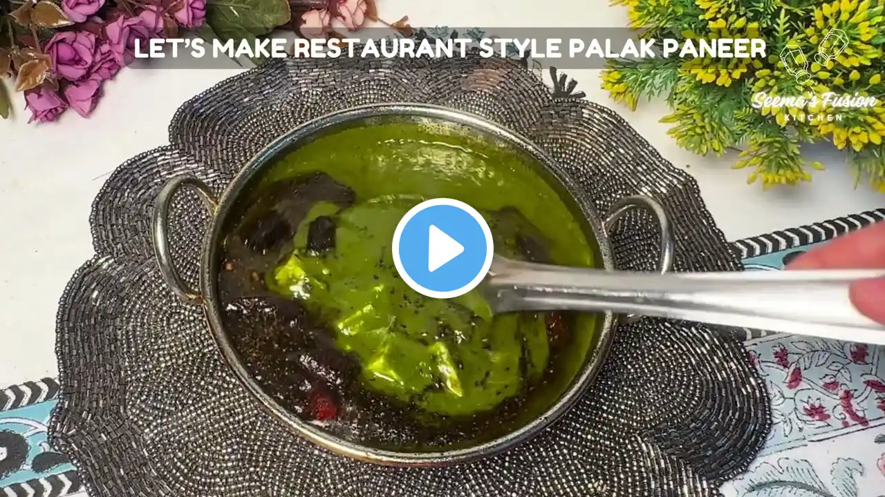 😋Restaurant-Style Palak Paneer – Creamy, Delicious & Easy! 🥬🧀 | Must-Try Recipe!🔥 #Food #Viral