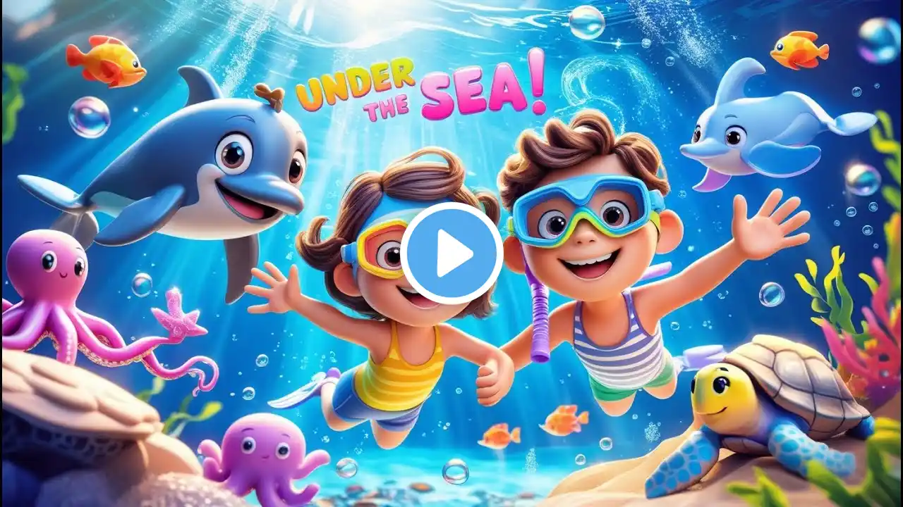 Under The Sea Come Swim With Me | 3D Animation English Nursery Rhymes & songs for kids