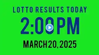 2pm Lotto Results Today March 20, 2025 ez2 swertres 2d 3d pcso