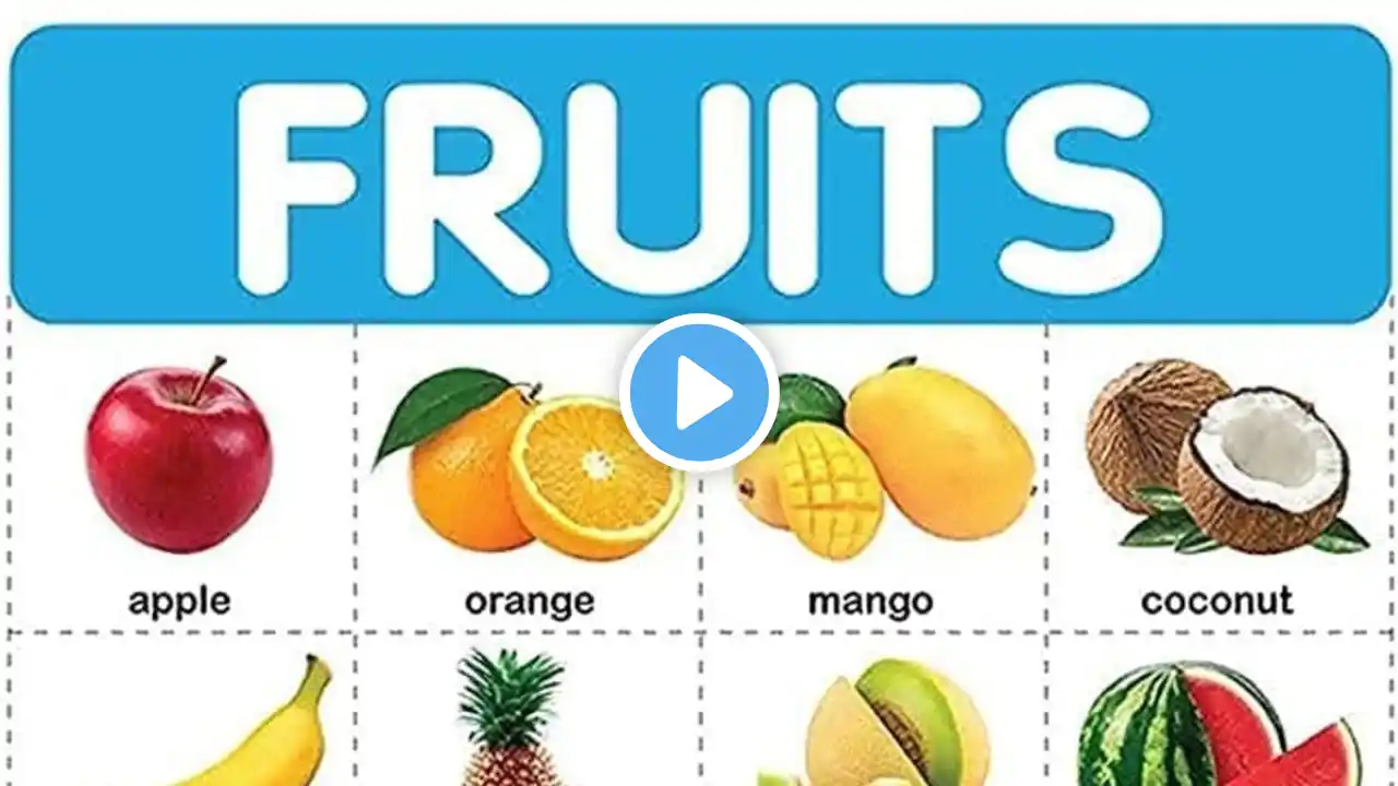 Fruit Names for Kids | english और हिन्दी में | फलों के नाम | Preschool | Mom Baby World