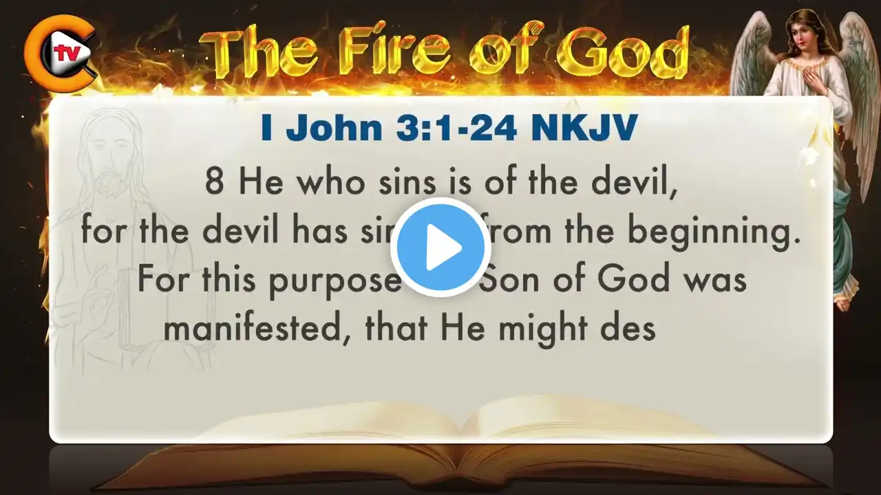 ♥️Holy Bible Video & Audio: 1 John - Chapters 3 Verses 1 to 24 (Contemporary English) With Text ♥️