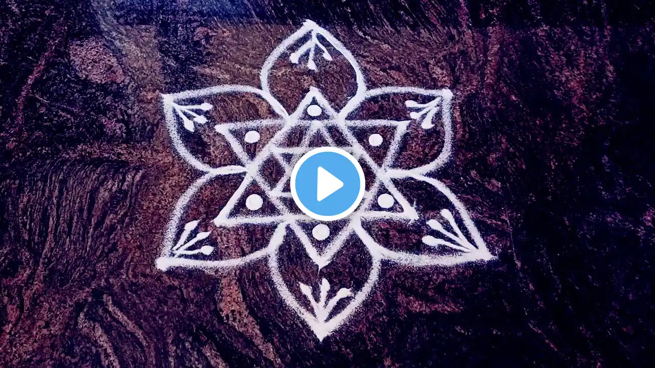 Star Kolam/3*2 Easy Rangoli/ Karthika Maasam Muggulu/ Beautiful Rangoli kolam/ Alpona/Easy Rangoli