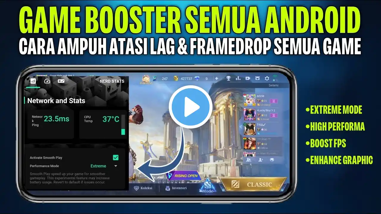 AUTO LANCAR NGEGAME❗CARA ATASI LAG PATAH PATAH SAAT BERMAIN GAME DI ANDROID