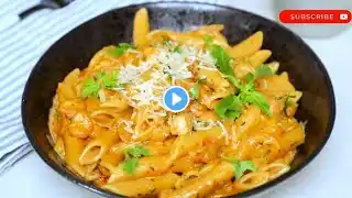 CREAMY TOMATO CHICKEN PASTA/NO BAKE RECIPE/ SPICY TOMATO PENNE PASTA