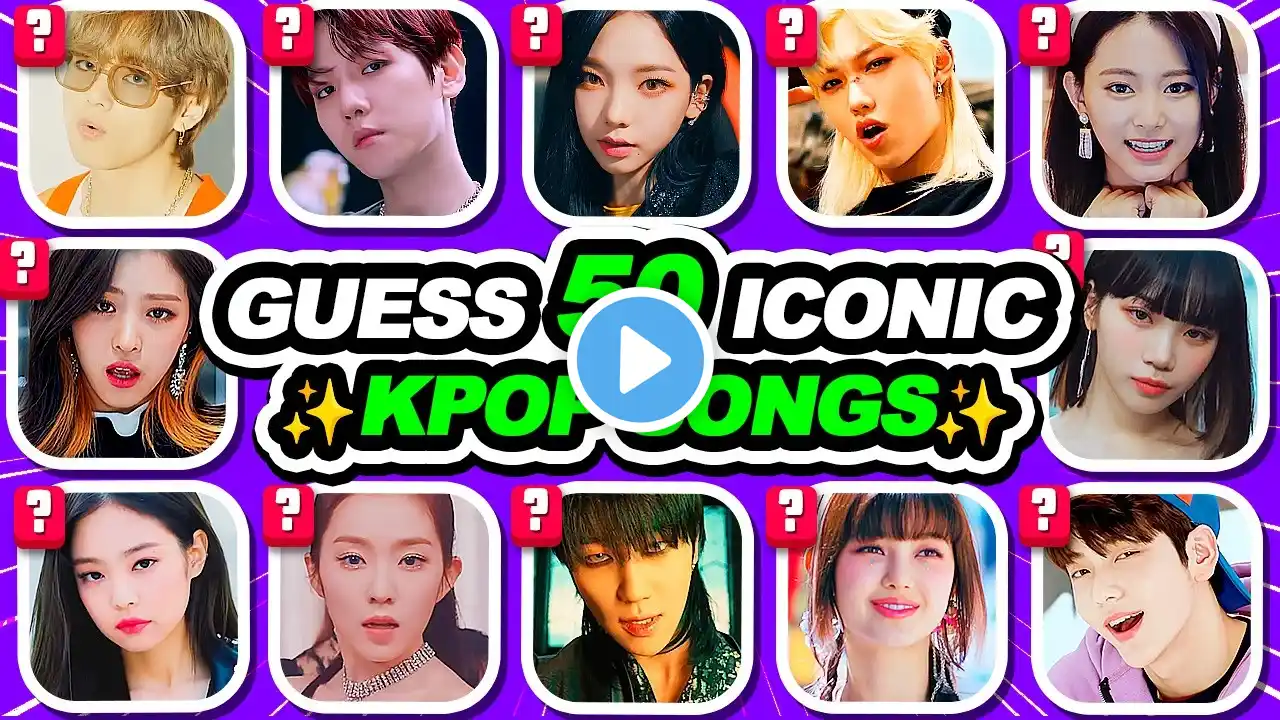 GUESS 50 KPOP SONGS (ICONIC & POPULAR KPOP SONGS) 🔥 KPOP QUIZ 2024