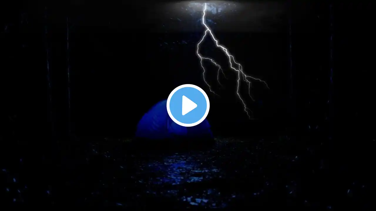 Midnight Rain and Thunder for Insomnia Relief | Nature Sounds for Relaxation