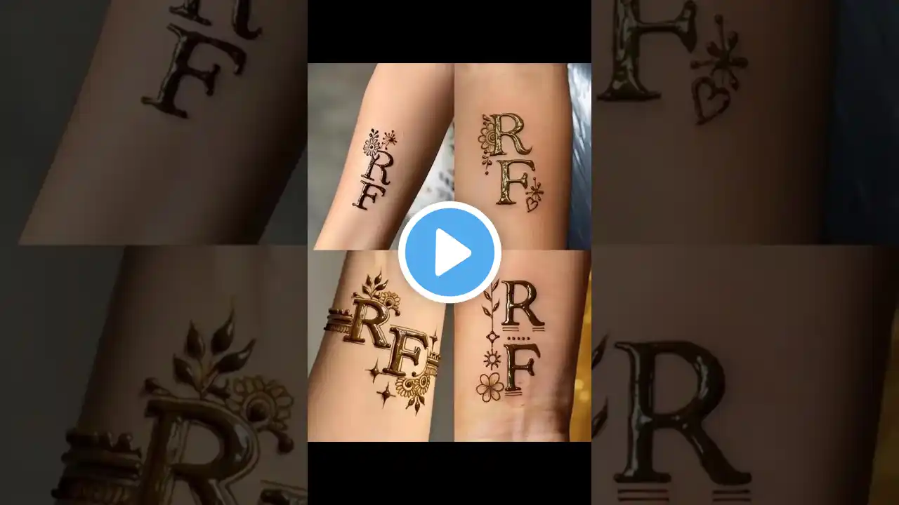 Pick You & boyfriend First Names letter mehndi design #shortsvideo #newthumbmehndi#mehndi#viral