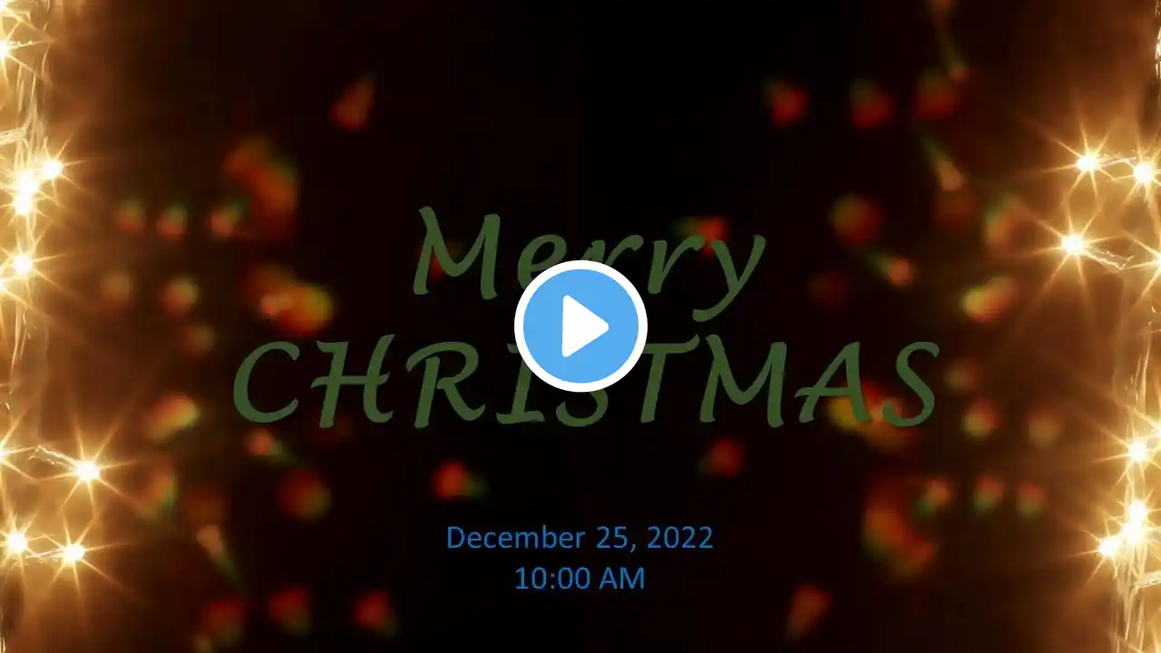 Christmas Service (Live December 25th)