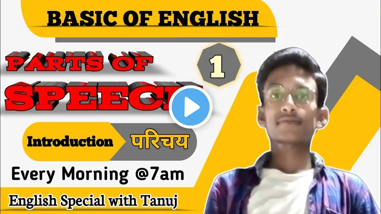 Parts Of Speech Learn with Examples | Basic English Grammar | Part-01 |English Special with Tanuj  |