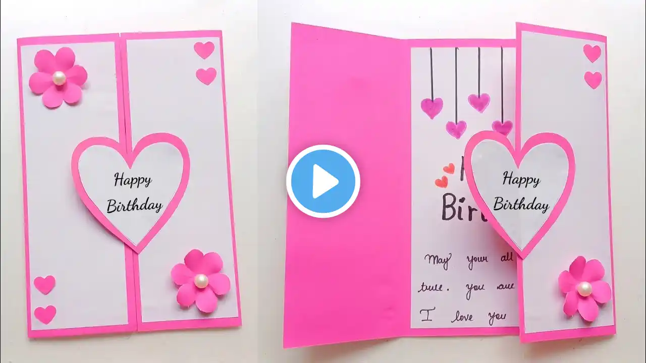 Easy Beautiful Birthday Special Card 😍 • Handmade Greeting Card • Easy Birthday Card Tutorial Video