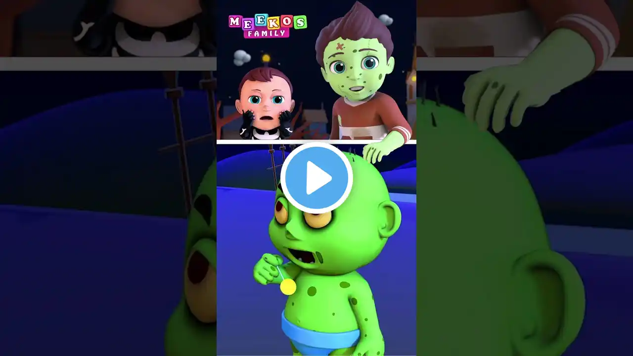 🧟SPOOKY Johny Johny Yes Papa and Zombie Baby #shorts #halloween #allbabieschannel #meekosfamily