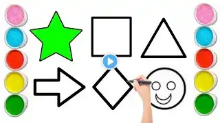 Learn New Shapes drawing,colors for kids |Toddler Learning videos,2D shapes song,preschool learning