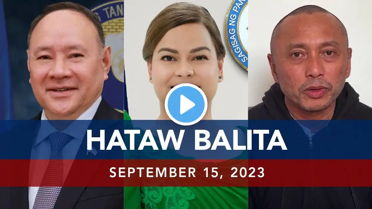 UNTV: HATAW BALITA | September 15, 2023