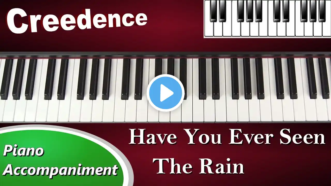 Have You Ever Seen The Rain - Creedence - Piano Tutorial Accompaniment (cover/tutorial)